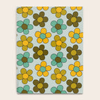 Groovy Flowers Print in Blue Notebook Gallery Image 4