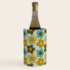 Groovy Flowers Print in Blue Wine Chiller Gallery Image 2