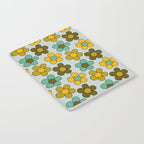 Groovy Flowers Print in Blue Notebook Gallery Image 2