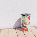 Hollyhock and Butterflies Travel Mug Gallery Image 4