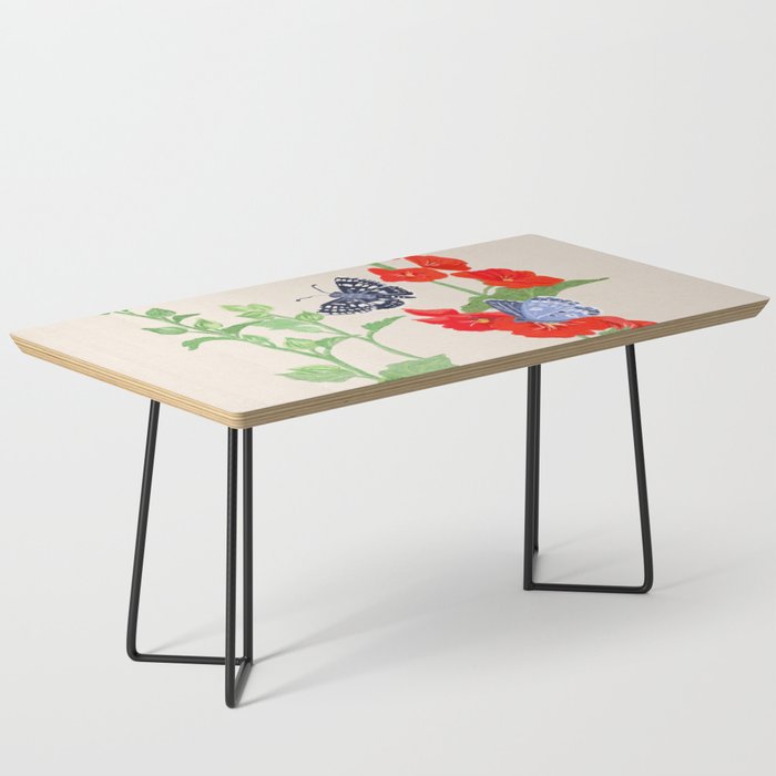 Hollyhock and Butterflies Coffee Table Gallery Image 1