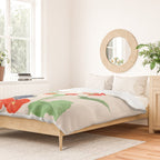 Hollyhock and Butterflies Duvet Cover Gallery Image 2