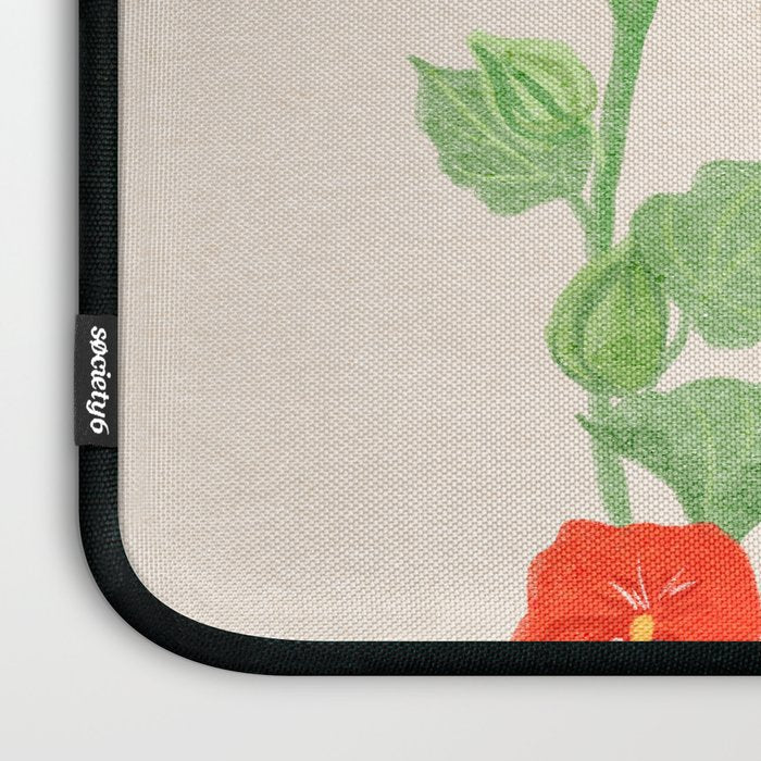 Hollyhock and Butterflies Laptop Sleeve Gallery Image 3
