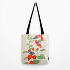 Hollyhock and Butterflies Tote Bag Gallery Image 2