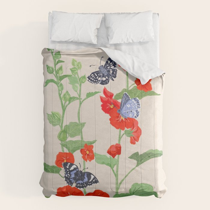 Hollyhock and Butterflies Comforter Gallery Image 6