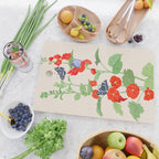 Hollyhock and Butterflies Cutting Board Gallery Image 2