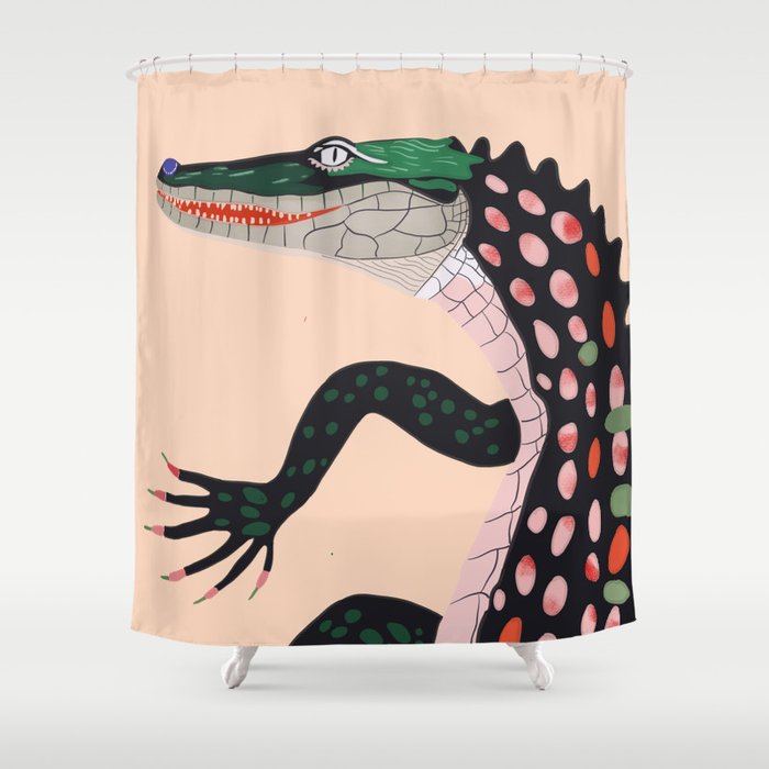 Crocodile Shower Curtain Gallery Image 1