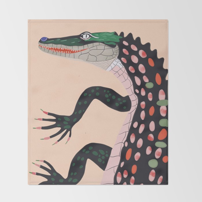 Crocodile Throw Blanket Gallery Image 2