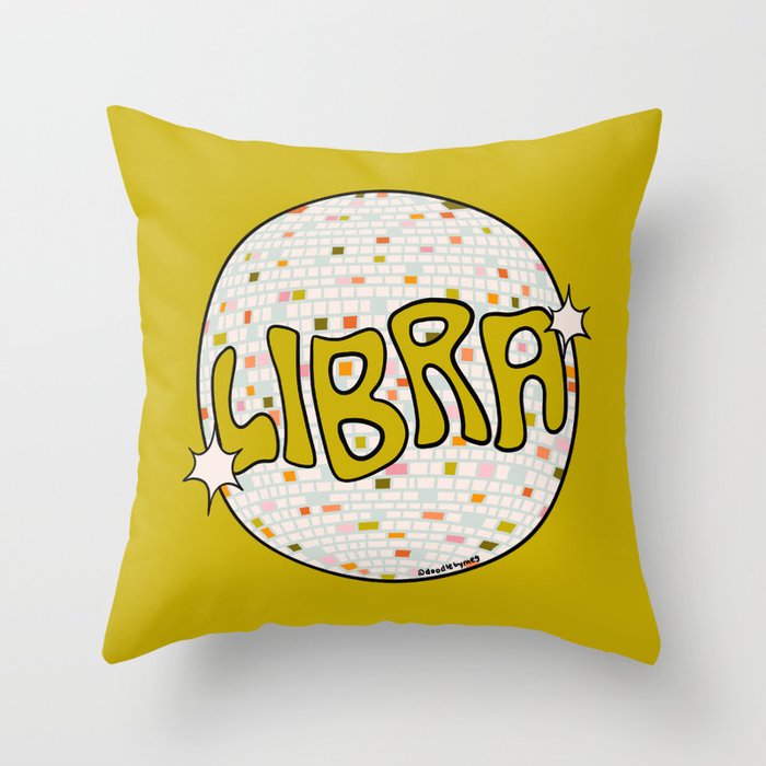Libra Disco Ball Throw Pillow Gallery Image 6