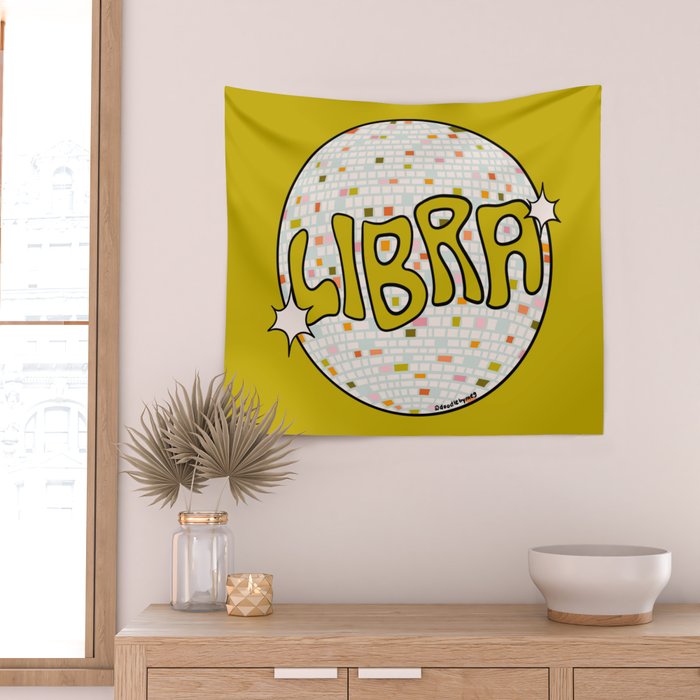 Libra Disco Ball Wall Tapestry Gallery Image 2
