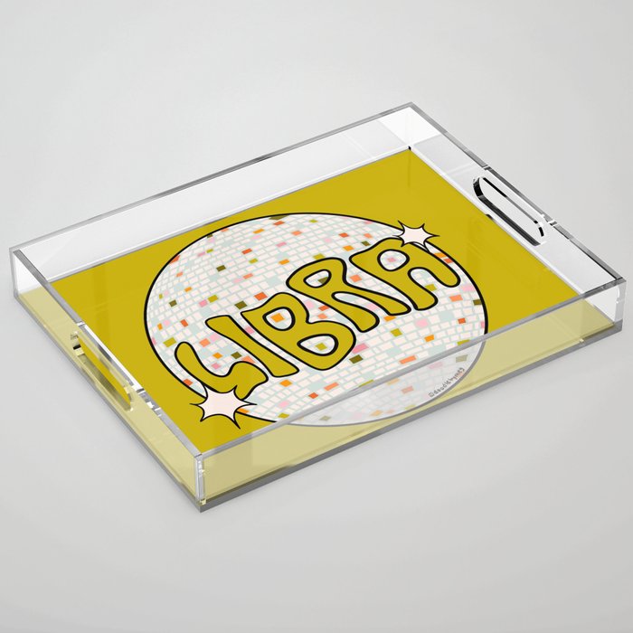 Libra Disco Ball Acrylic Tray Gallery Image 1