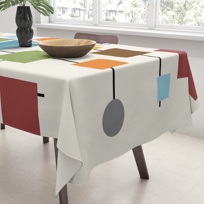 Mid-Century Modern Art 1.3 Tablecloth Gallery Image 3