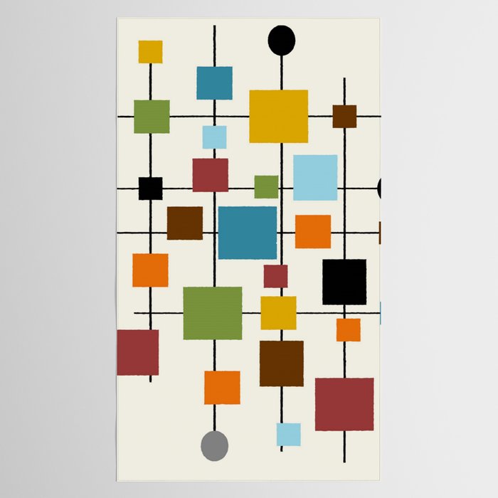Mid-Century Modern Art 1.3 Tablecloth Gallery Image 2