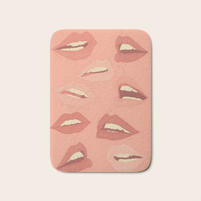 Playful Lips 2 Bath Mat Gallery Image 1