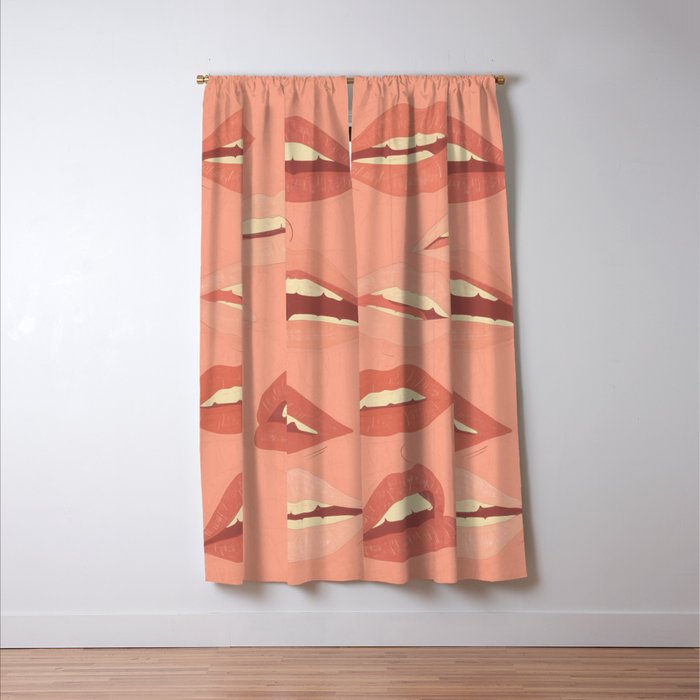 Playful Lips 2 Window Curtain Gallery Image 3
