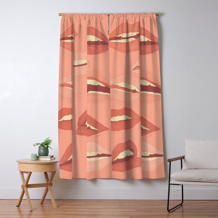 Playful Lips 2 Window Curtain Gallery Image 5