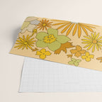 flower power wildflowers brown // retro art by surfy birdy Wrapping Paper Gallery Image 2