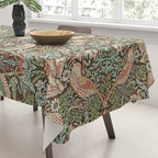 William Morris Strawberry Thief Detail Brown Chocolate Slate Tablecloth Gallery Image 3