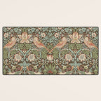 William Morris Strawberry Thief Detail Brown Chocolate Slate Desk Mat Gallery Image 3