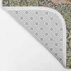 William Morris Strawberry Thief Detail Brown Chocolate Slate Bath Mat Gallery Image 2