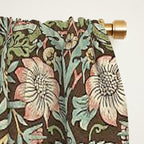 William Morris Strawberry Thief Detail Brown Chocolate Slate Window Curtain Gallery Image 2