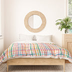  Holiday 2025 Cheerful Plaid Watercolor Gingham Duvet Cover Gallery Image 3