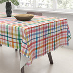  Holiday 2025 Cheerful Plaid Watercolor Gingham Tablecloth Gallery Image 3