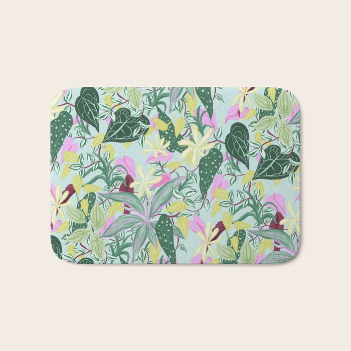 Crowded Houseplants Bath Mat Gallery Image 1