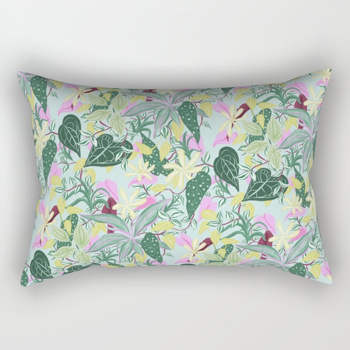 Crowded Houseplants Rectangular Pillow Gallery Image 2