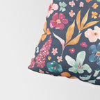 Colorful Tropical Jungle Watercolor Botanical Floral on Navy Blue Pillow Sham Gallery Image 4
