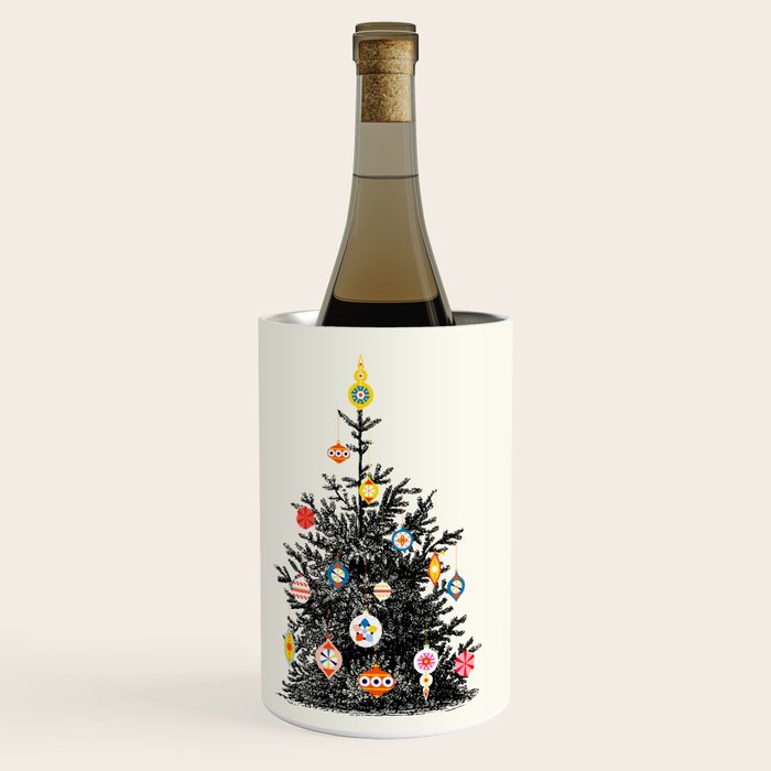 Retro Decorated Christmas Tree Wine Chiller Gallery Image 1