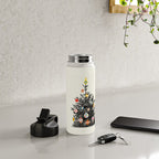 Retro Decorated Christmas Tree Water Bottle Gallery Image 5