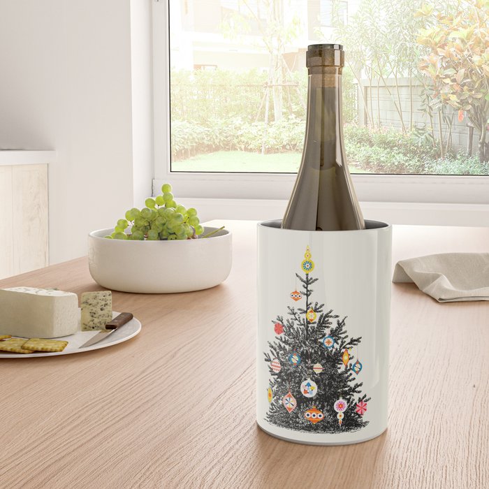 Retro Decorated Christmas Tree Wine Chiller Gallery Image 4