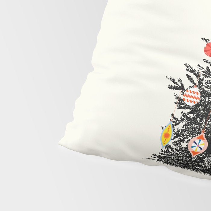 Retro Decorated Christmas Tree Pillow Sham Gallery Image 4