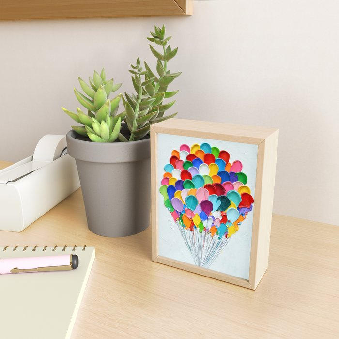 Polka Daub Balloons Mini Art Print Gallery Image 2