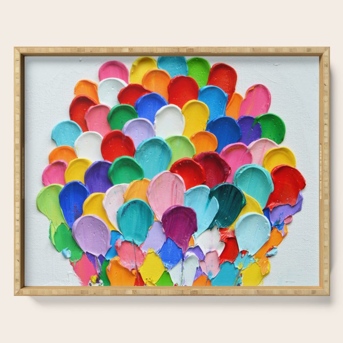 Polka Daub Balloons Serving Tray Gallery Image 1