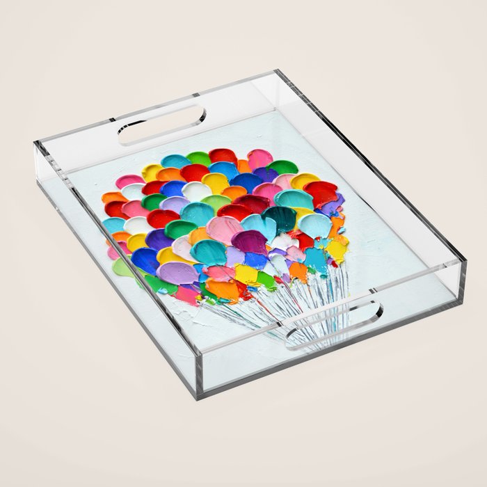 Polka Daub Balloons Acrylic Tray Gallery Image 1