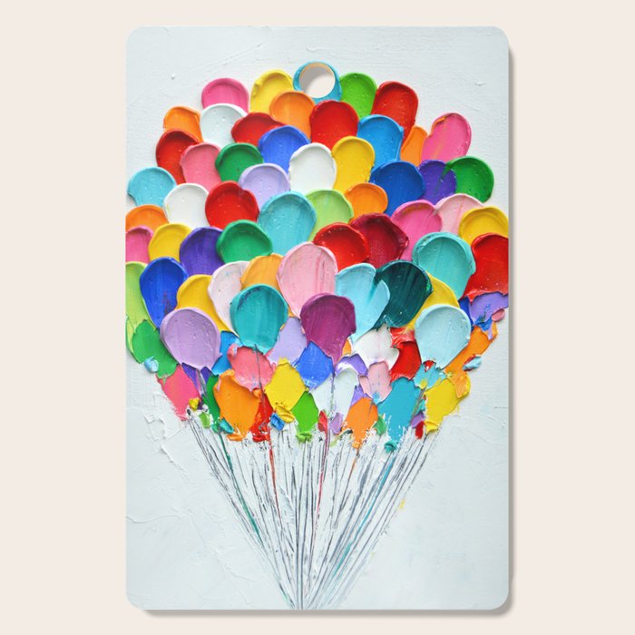 Polka Daub Balloons Cutting Board Gallery Image 1