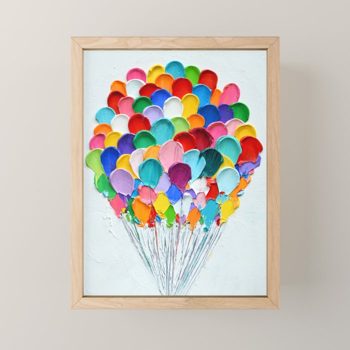 Polka Daub Balloons Mini Art Print Gallery Image 1