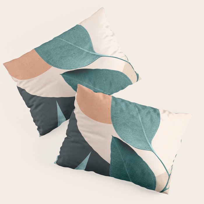 Abstract Art Tropical Leaves 9 Pillow Sham Gallery Image 3