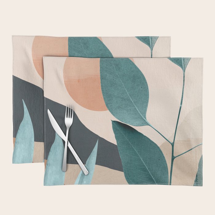Abstract Art Tropical Leaves 9 Placemat Gallery Image 1