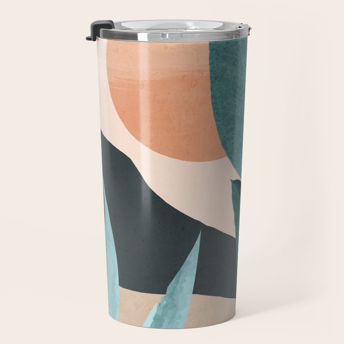 Abstract Art Tropical Leaves 9 Travel Mug Gallery Image 3
