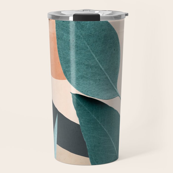 Abstract Art Tropical Leaves 9 Travel Mug Gallery Image 1