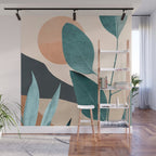 Abstract Art Tropical Leaves 9 Wall Mural Gallery Image 1