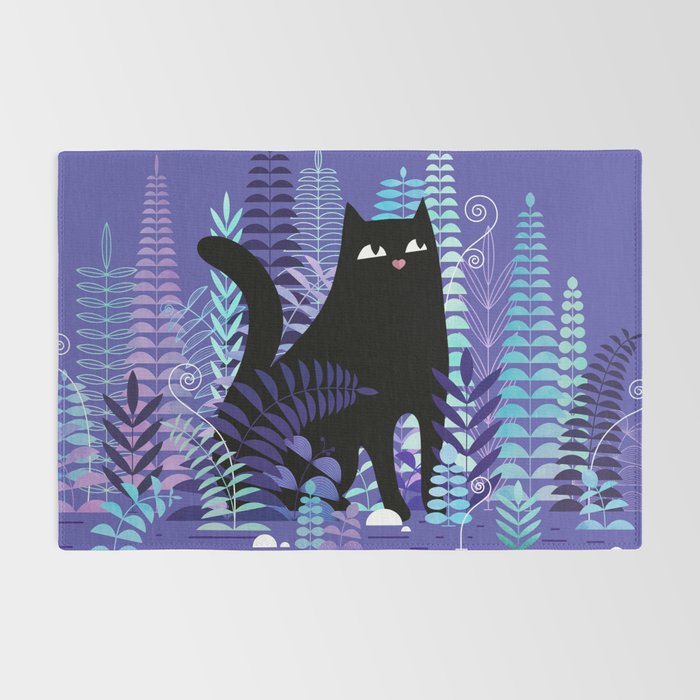 The Ferns (Black Cat Version) Rug Gallery Image 2