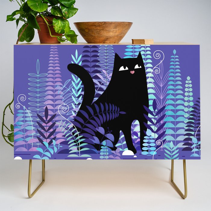 The Ferns (Black Cat Version) Credenza Gallery Image 1
