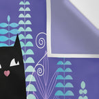 The Ferns (Black Cat Version) Wall Tapestry Gallery Image 3