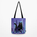 The Ferns (Black Cat Version) Tote Bag Gallery Image 2