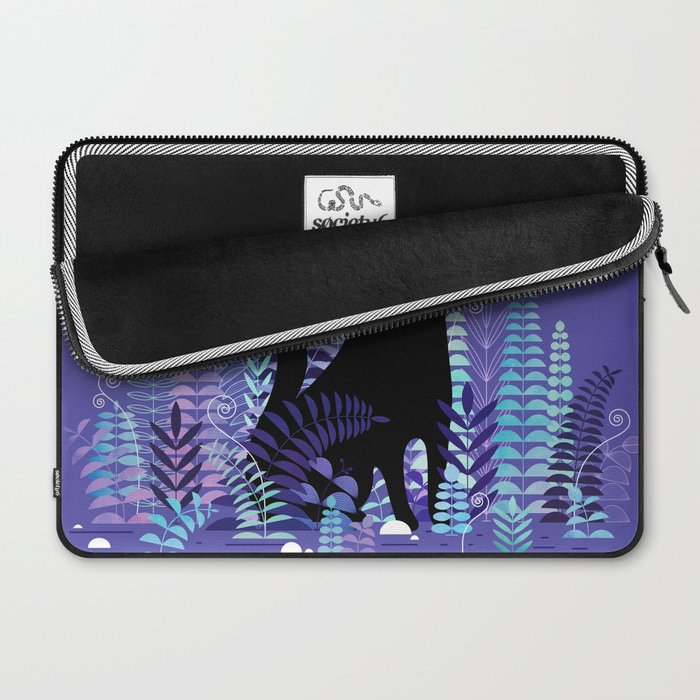 The Ferns (Black Cat Version) Laptop Sleeve Gallery Image 2