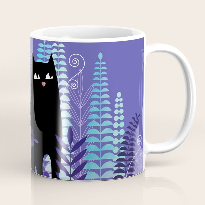 The Ferns (Black Cat Version) Coffee Mug Gallery Image 1